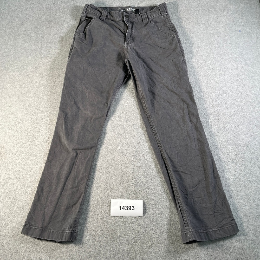 Carhartt Rugged Flex Relaxed Rigby Dungaree Canvas Work Pants Mens 30x30 Gray